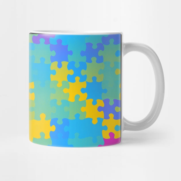 Pan Pride Gradient Jigsaw Puzzle Pattern by VernenInk